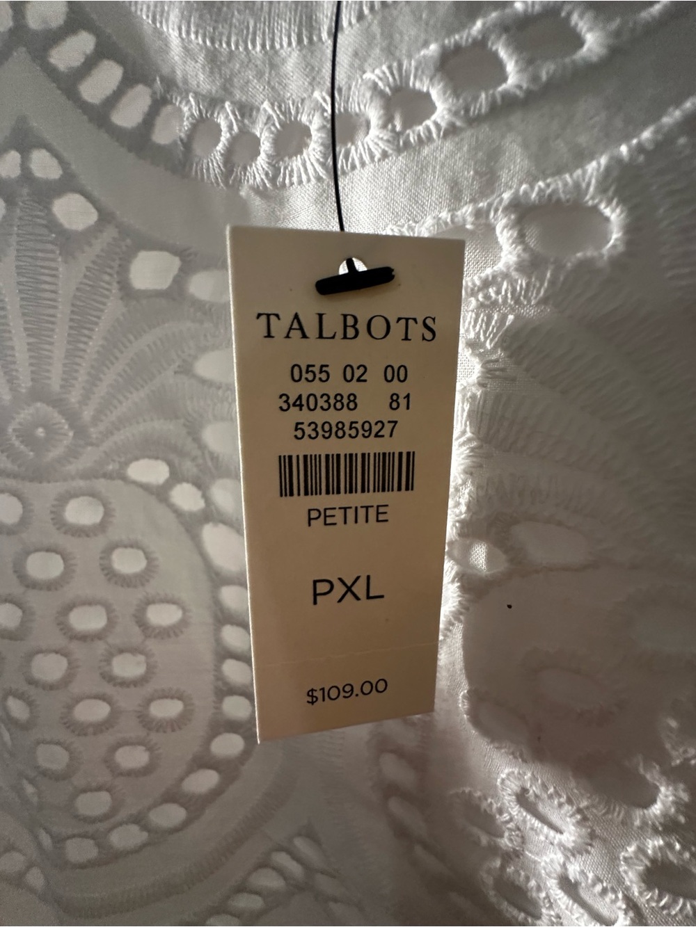 Talbots White Eyelet Sleeveless Camisole - Picture 3 of 9